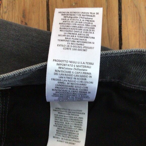 Current Elliot The stovepipe jeans high waist high-rise distressed denim grey 26 - Picture 10 of 16